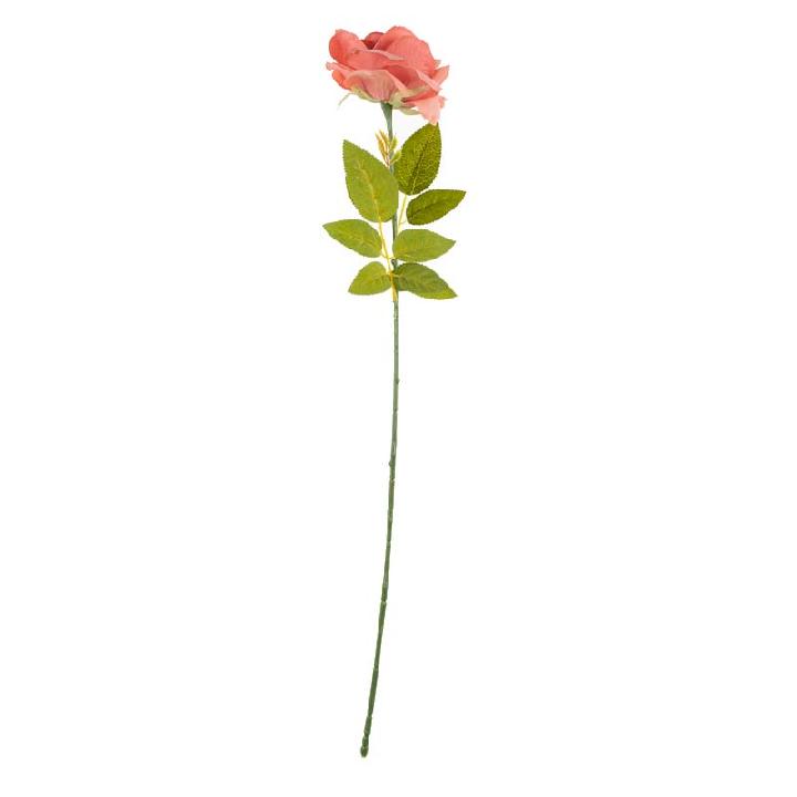 Цветы искусственные FloDecor Роза 62см, цвет розовый