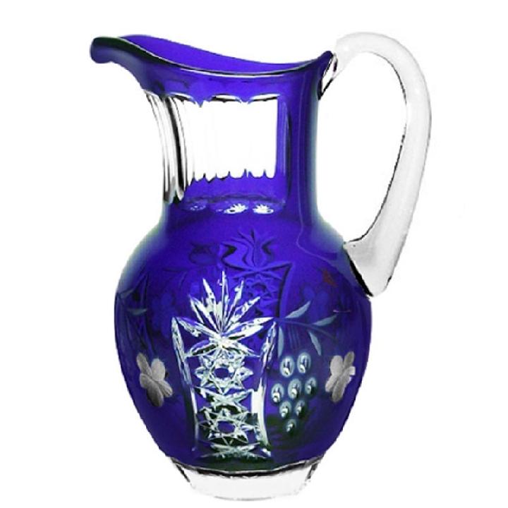 Кувшин Ajka Crystal Grape Cobalt Blue