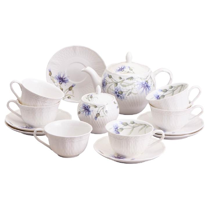 Чайный сервиз Lefard Васильки 19 предметов на 6 персон