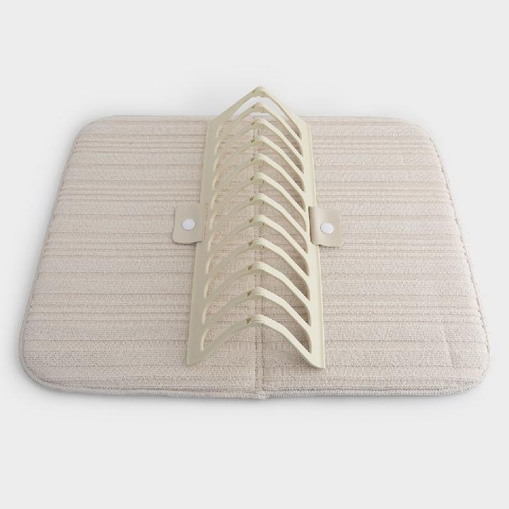 Коврик для сушки посуды с подставкой Anna Lafarg Dry Beige 35x46см