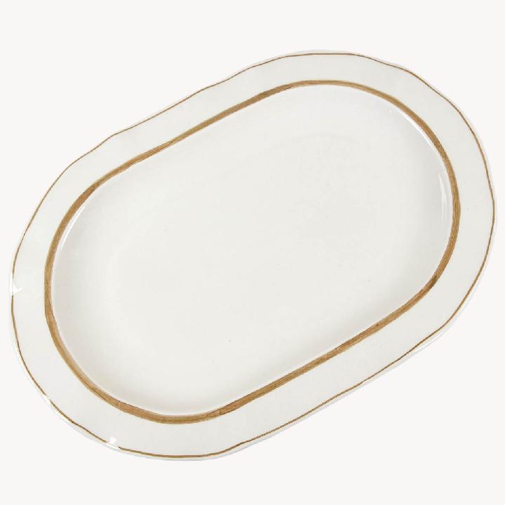 Блюдо овальное Дымов Керамика Нерль Ягодная Крыжовник 36см