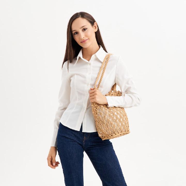 Сумка-шоппер бежевая Jane's Story