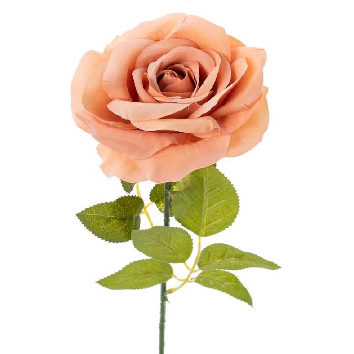 Цветы искусственные FloDecor Роза 62см, цвет шампань