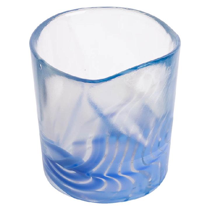 Стакан высокий Yalos Wisk Кристалл с голубыми линиями
