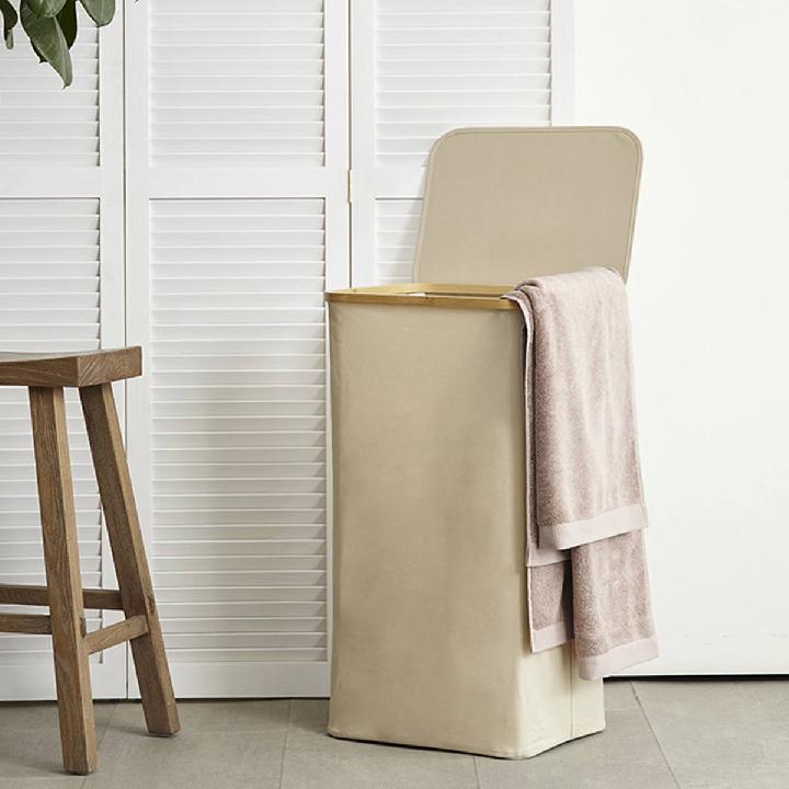 Корзина для белья Smart Solutions BB Neat Tall, цвет молочный