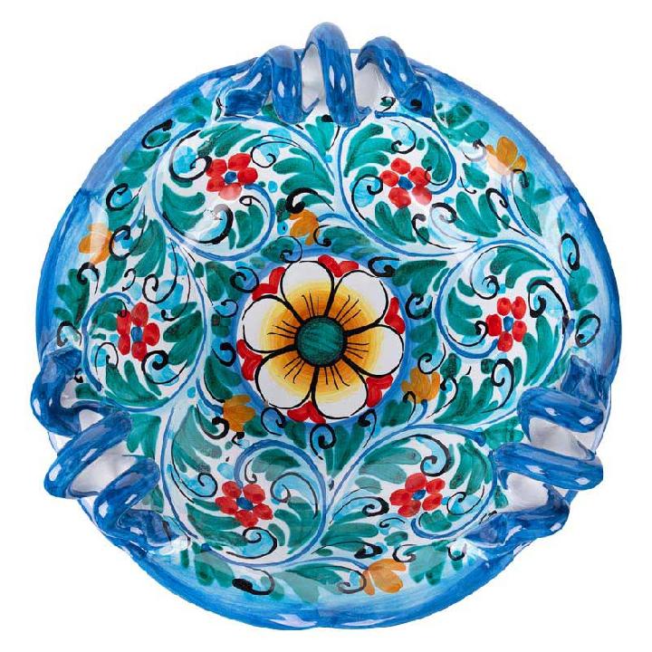 Блюдо Ceramiche Di Caltagirone Di Fatuzzo Salvatore Smerlato 3 Manici 30см