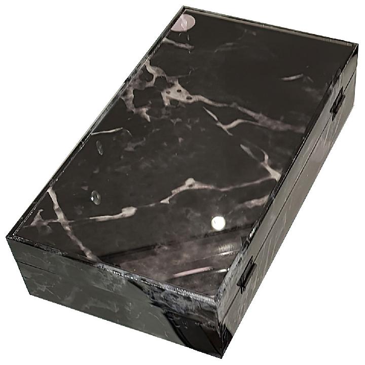 Шкатулка Ozverler marble black 20x36см