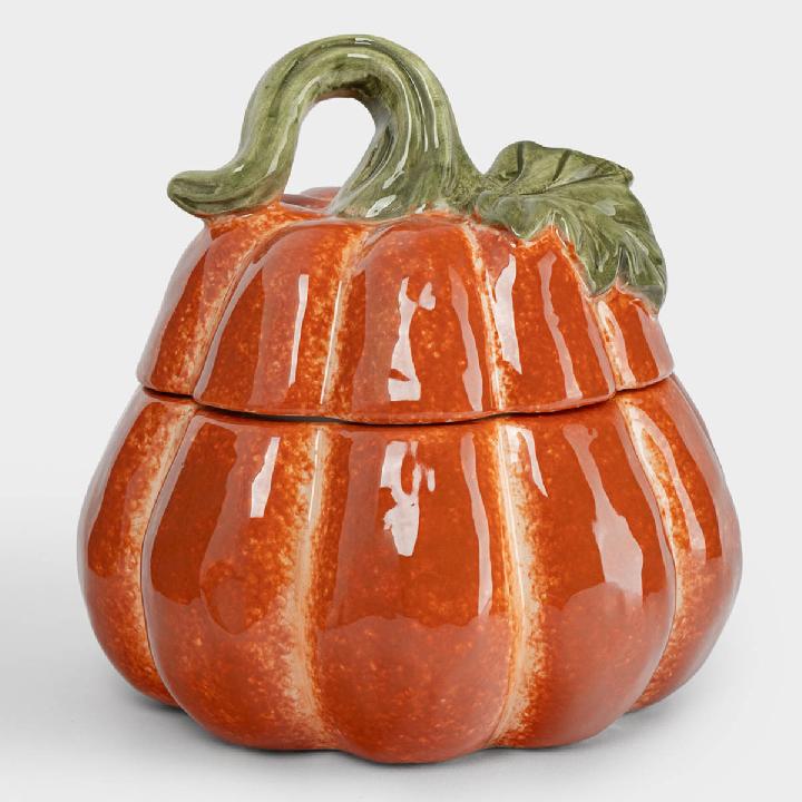 Емкость для хранения Anna Lafarg Bright Pumpkin Тыква с листом