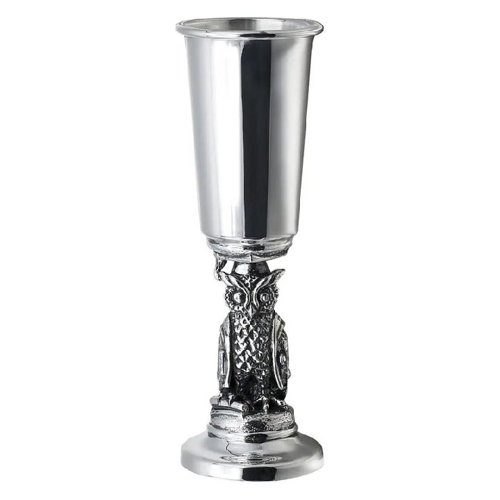 Рюмка Кольчугинский Мельхиор Охотничий домик Сова