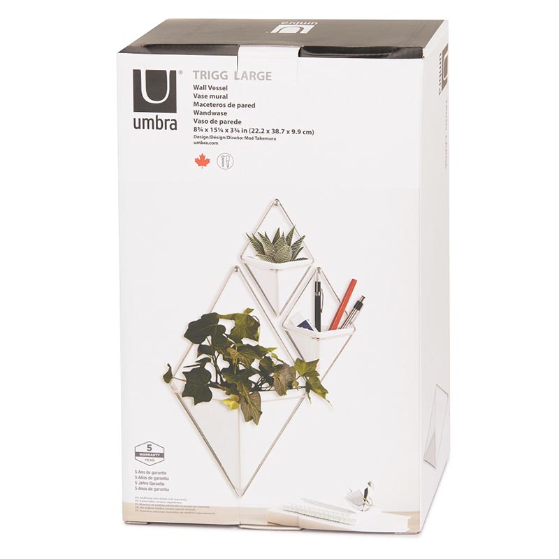 Декор для стен Umbra Trigg большой, белый-никель