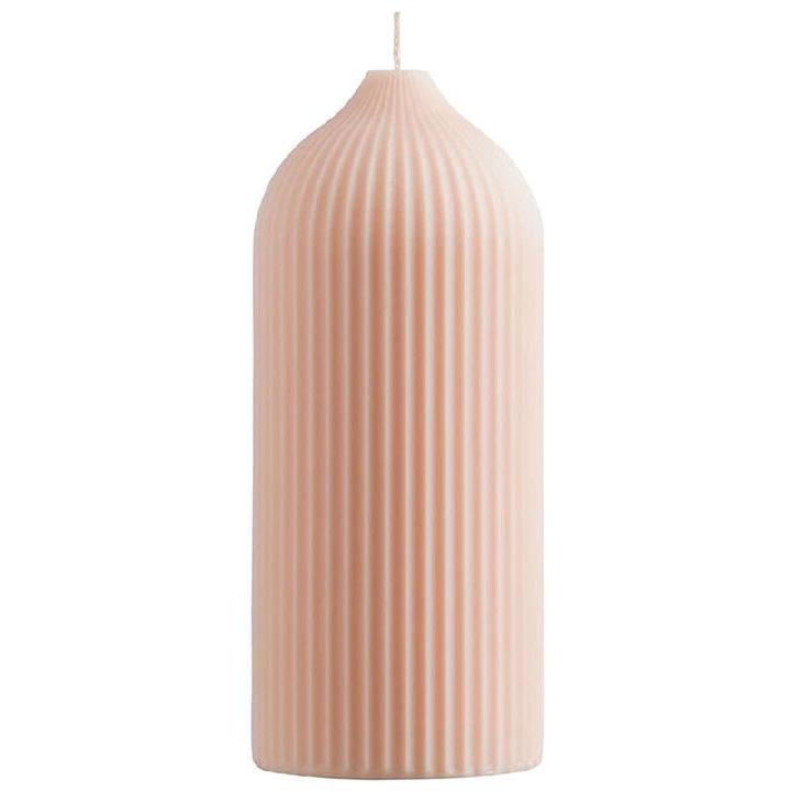 Свеча декоративная Tkano Edge 16,5см, цвет бежево-розовый