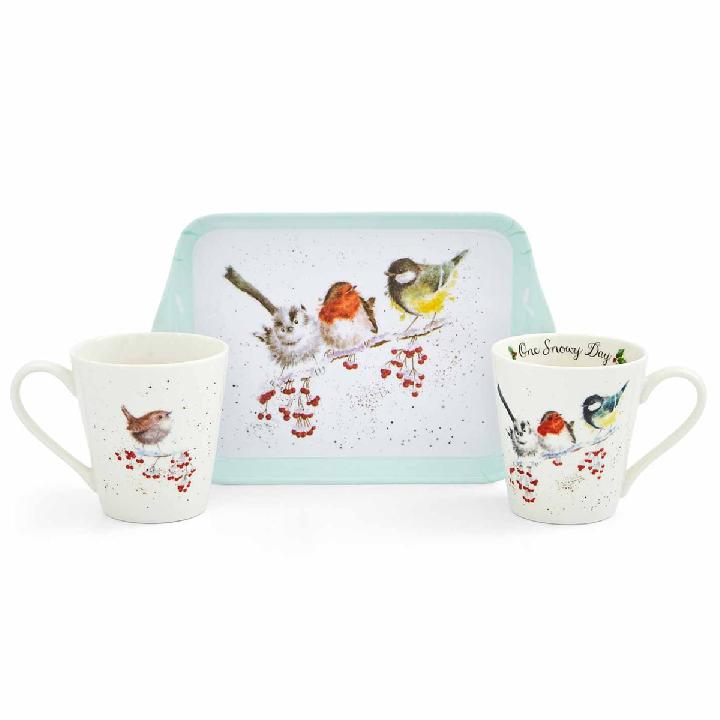 Набор кружек на подносе Royal Worcester’s Wrendale Designs Птицы 2шт