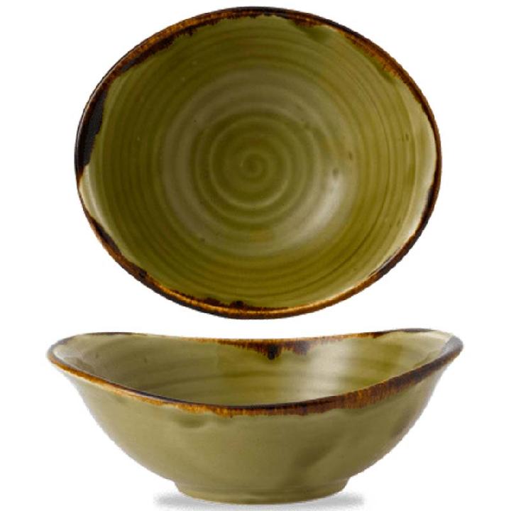 Салатник Dudson Harvest ассиметричный, зеленый