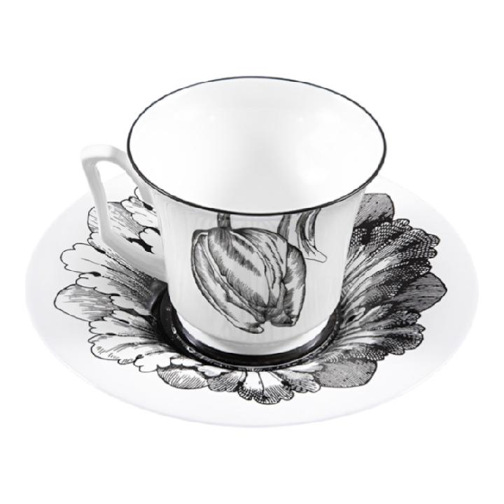 Чайная пара Императорский фарфоровый завод Сысоев Волшебный сад I