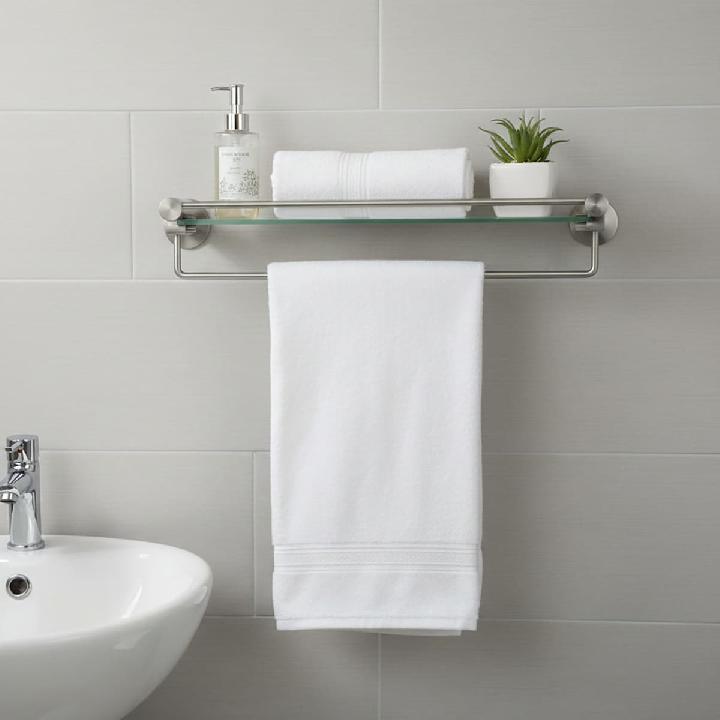 Полка настенная для ванной комнаты MSV SIWA нержавеющая сталь