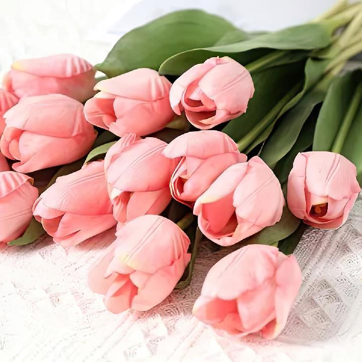 Цветы искусственные FloDecor Тюльпан 35см, розовый