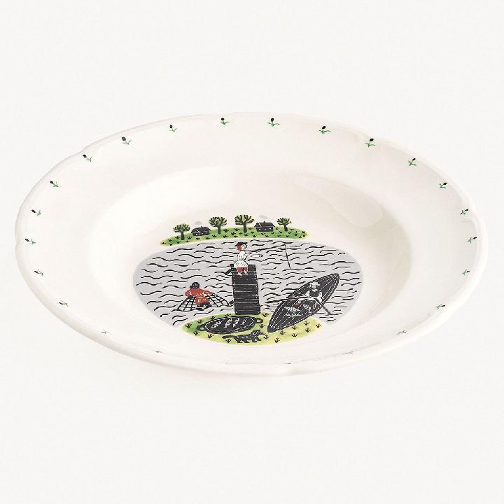 Тарелка суповая Дымов Керамика Огород Уткина Рыбалка