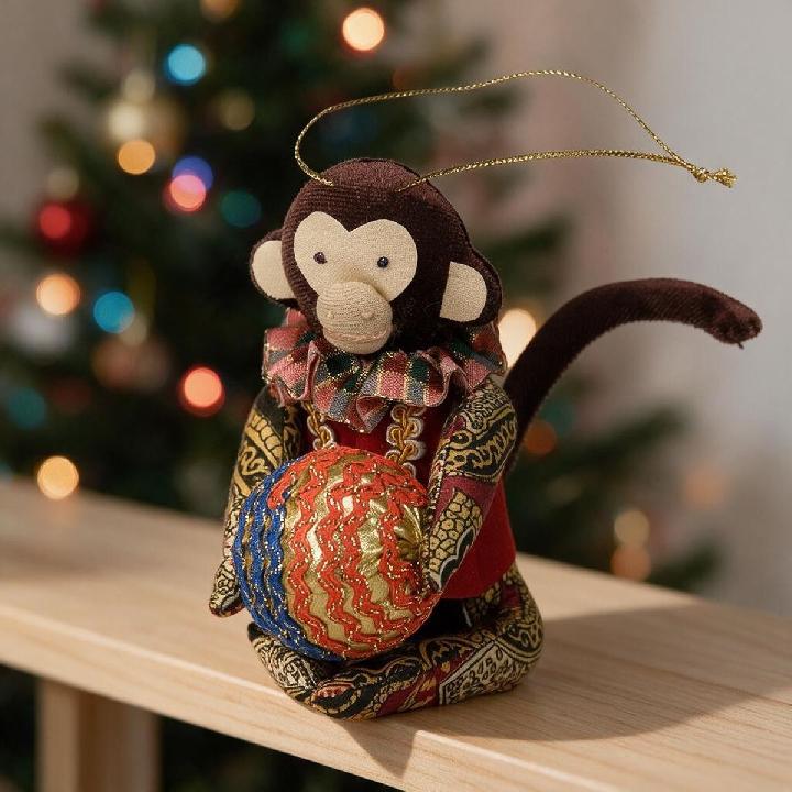 Елочная игрушка Кукольная мастерская на Ланском Обезьяна с мячом