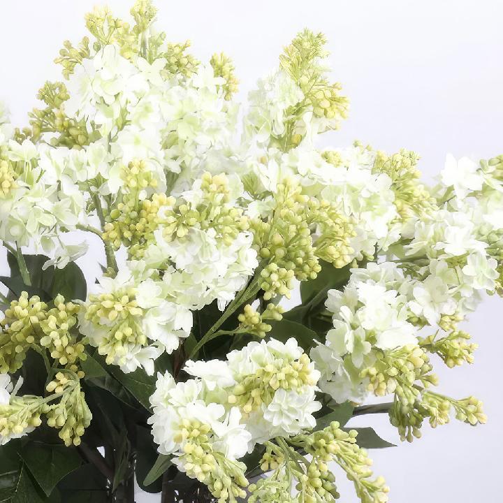 Цветы искусственные FloDecor Сирень 70см, цвет белый