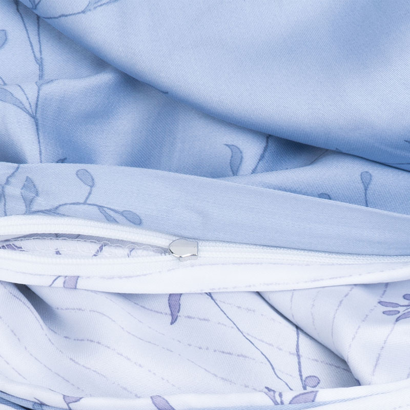 Комплект постельного белья 1,5-спальный Pappel, белый с голубым