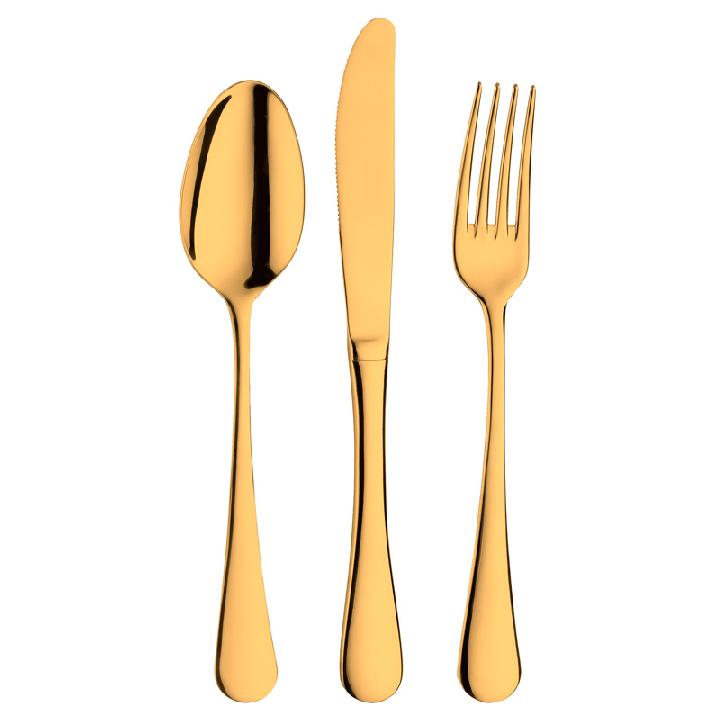 Набор столовых приборов Pintinox Stresa PVD Gold, 24 предмета