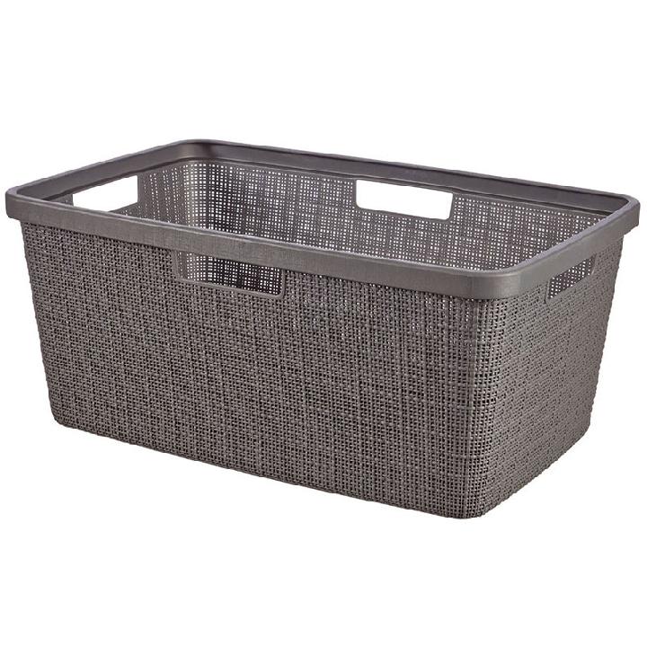 Корзина универсальная Curver Jute 46л, черный перец