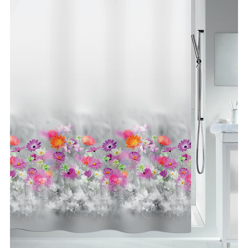 Штора для ванной комнаты Spirella Abella, 180х200см, полиэстер, цвет белый