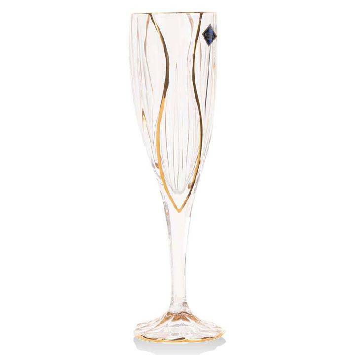 Набор бокалов для шампанского Jihlava Ocean Золото 180мл, 6шт