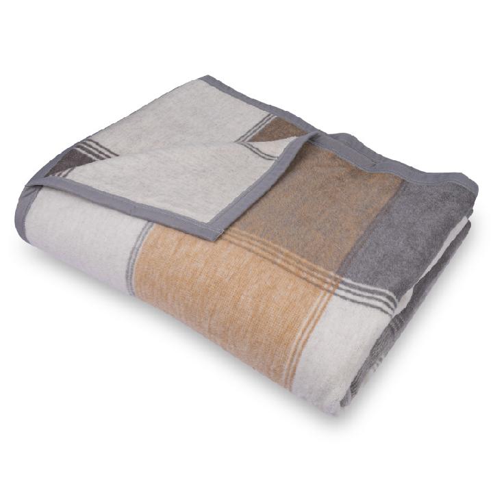 Плед 1,5-спальный Biederlack Cotton Home Сheck natural