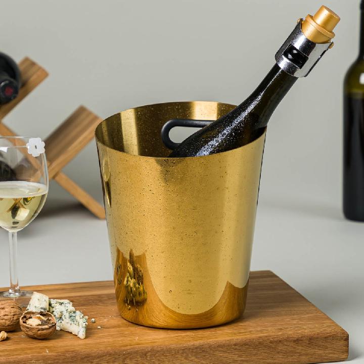 Ведро для охлаждения вина Homefeel 3л, цвет золотой