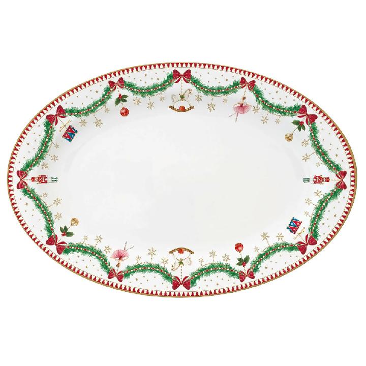 Блюдо овальное Easy Life Magie De Noel Щелкунчик и фея 35х23,5см