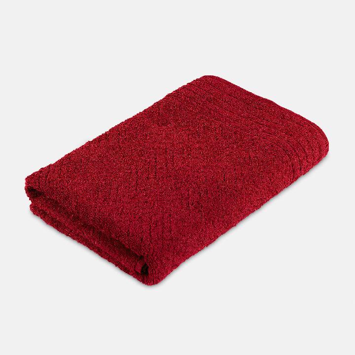 Полотенце махровое Frottana Elegance-Uni 67x140см, цвет бордовый