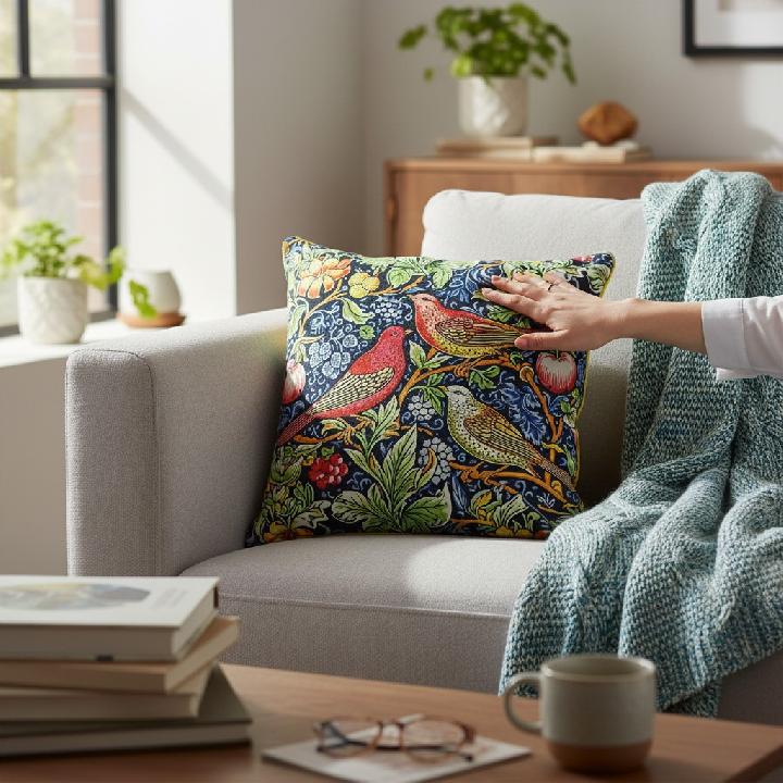 Подушка декоративная Фабрика Моррис Три кукушки Моррис