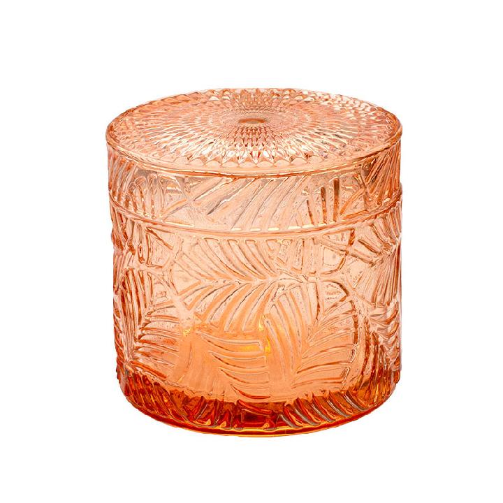 Шкатулка круглая Вещицы, цвет янтарный