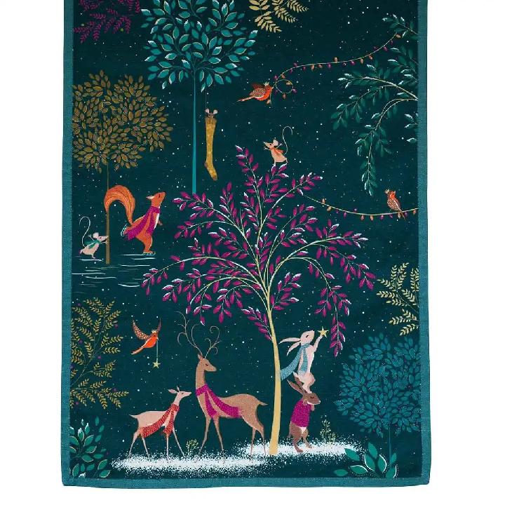 Дорожка на стол Portmeirion Woodland Tales Олень и Робин 250х35см