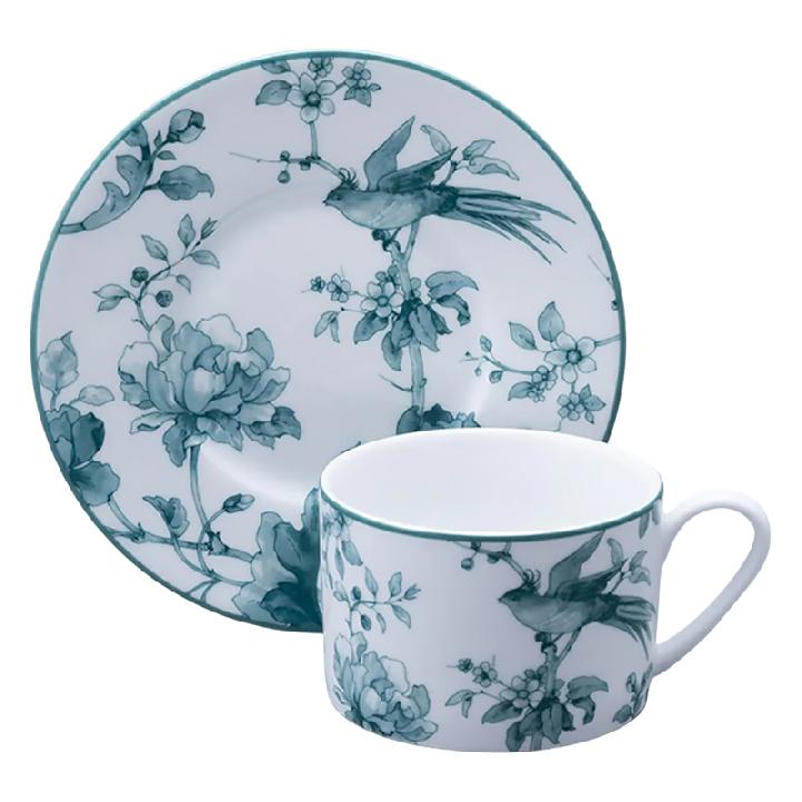 Пара чайная Императорский фарфоровый завод Monplaisir Green