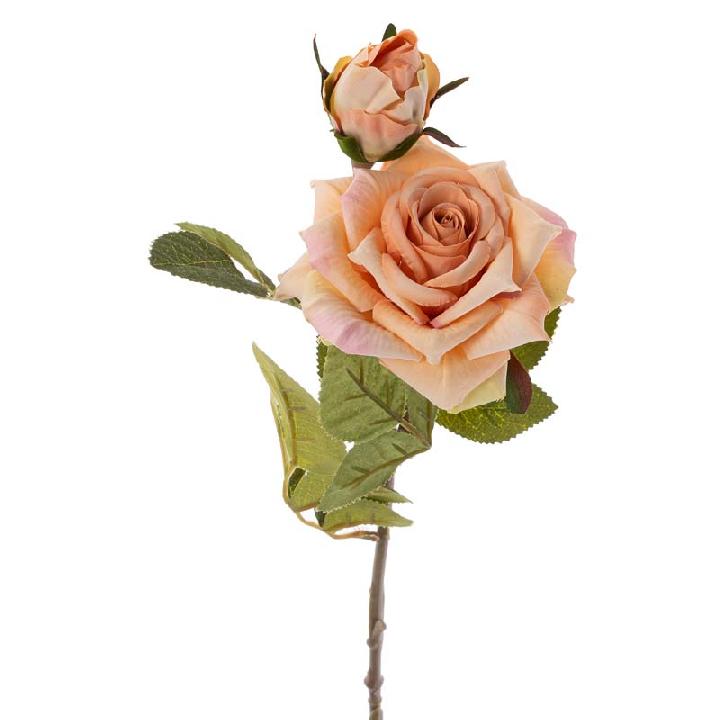 Цветы искусственные FloDecor Роза 47см, цвет шампань