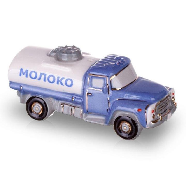 Елочная игрушка Фарфоровая мануфактура Ретро транспорт Цистерна Молоко