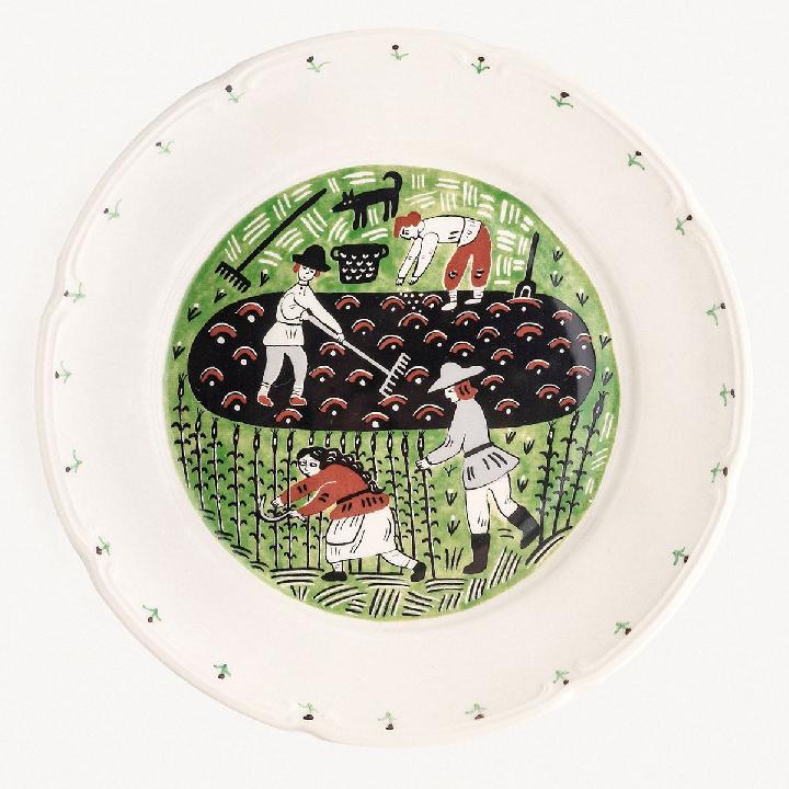 Тарелка обеденная Дымов Керамика Огород Уткина Жатва