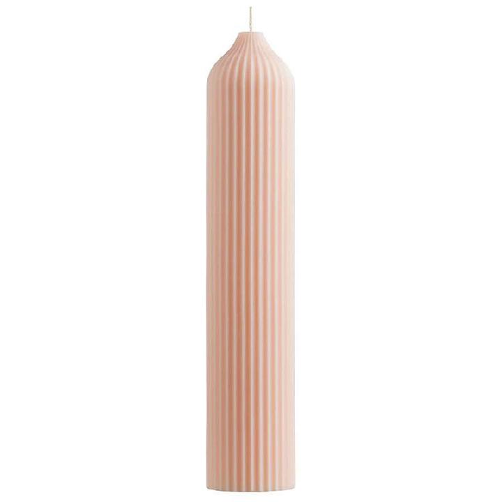 Свеча декоративная Tkano Edge 25,5см, цвет бежево-розовый