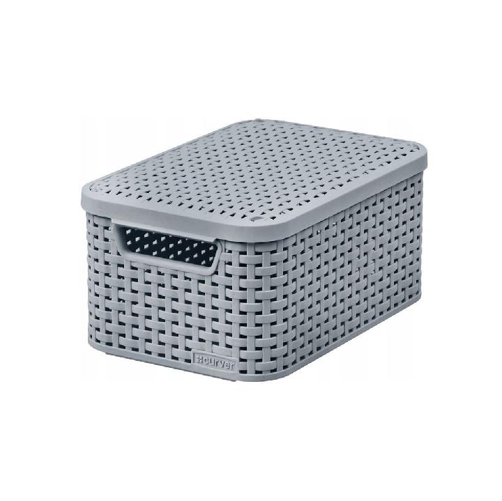 Корзина с крышкой Curver Style S, цвет светло-серый