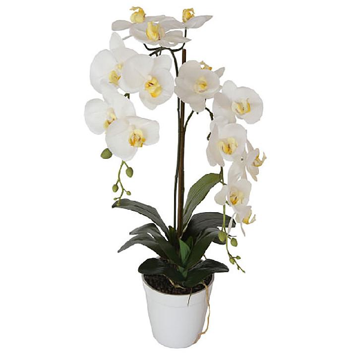 Растение искусственное Garda Decor Орхидея белая в горшке